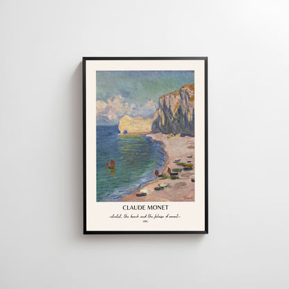 Claude Monet - étretat, the beach and the falaise d'amont